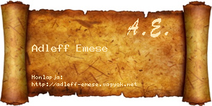 Adleff Emese névjegykártya